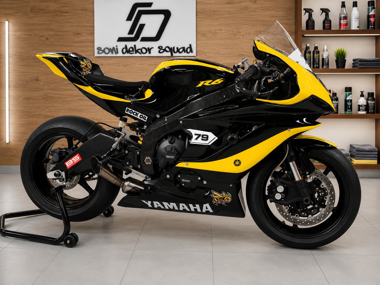 Motorfóliázás Yamaha R6 sportmotoron | Soni Dekor